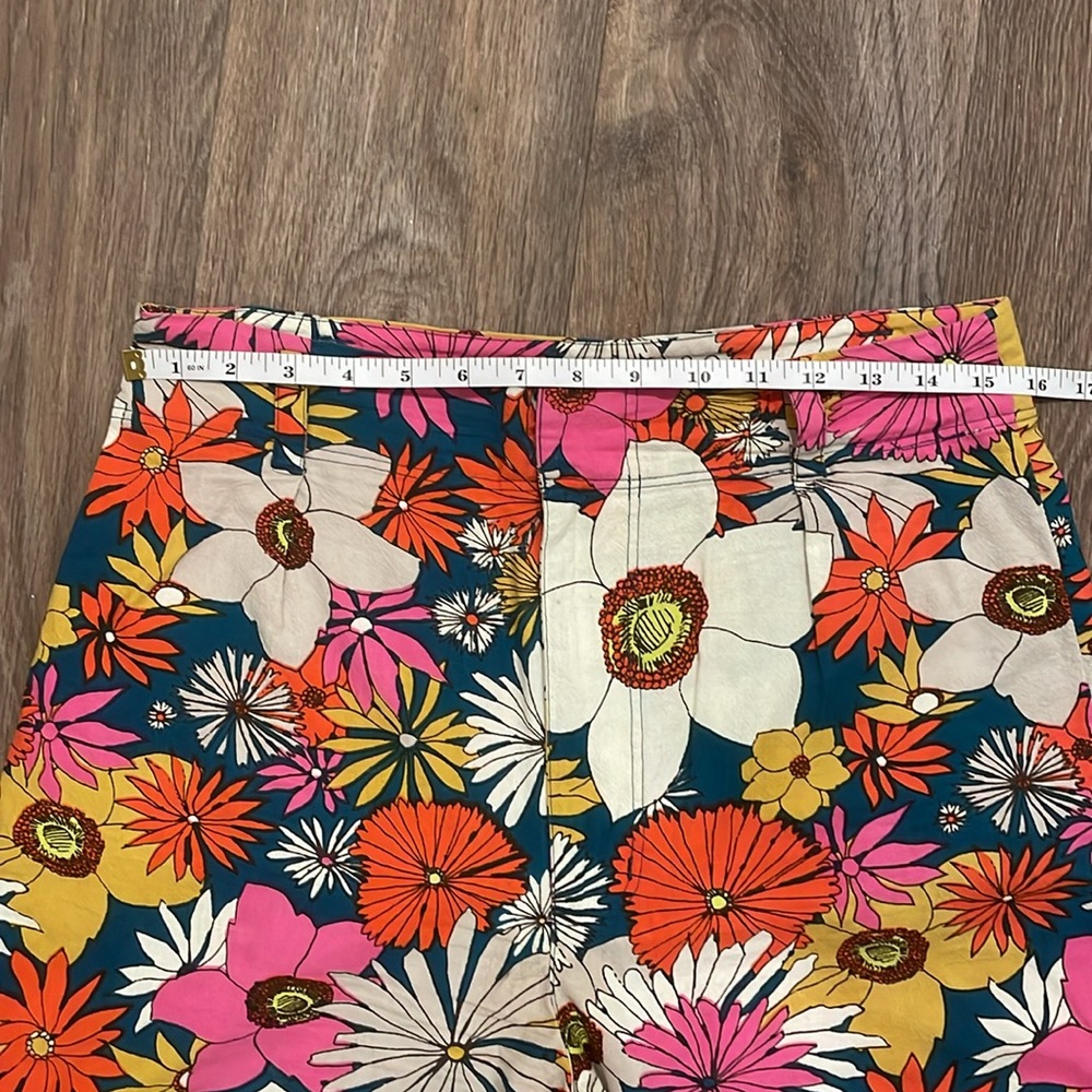 Free People Tessa Tapered Trouser- retro floral size 8 - Picture 9 of 9